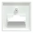 Schneider Electric Merten 296225 Fedlap, 1xRJ45 aljzathoz, döntött, System-M, aktívfehér