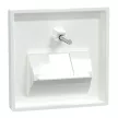 Schneider Electric Merten 296225 fedlap, döntött kivitelű 1xRJ45 aljzathoz, feliratozható  aktívfehér - System-M (M-Plan / M-Pure / M-Smart)