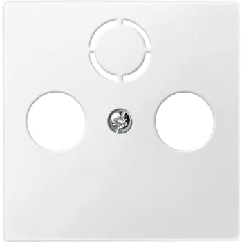   Schneider Electric Merten 297519 fedlap 3 kimenetes antenna csatlakozóhoz  mattfehér - System-M (M-Plan / M-Pure / M-Smart)