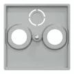Schneider Electric Merten 297560 fedlap 3 kimenetes antenna csatlakozóhoz  alumínium - System-M (M-Plan / M-Pure / M-Smart)
