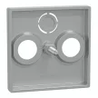 Schneider Electric Merten 297560 fedlap 3 kimenetes antenna csatlakozóhoz  alumínium - System-M (M-Plan / M-Pure / M-Smart)