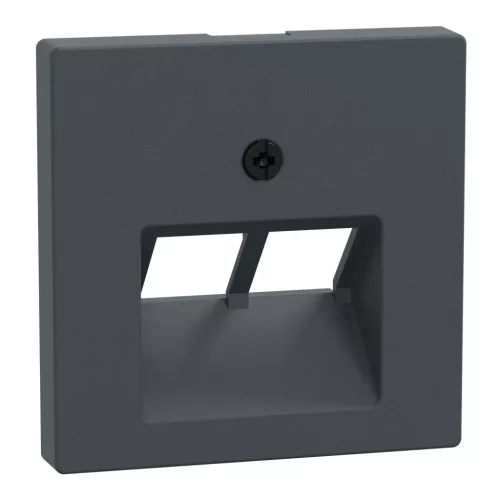 Schneider Electric Merten 298014 fedlap, döntött kivitelű 2xRJ45 aljzathoz, feliratozható  antracit - System-M (M-Plan / M-Pure / M-Smart)