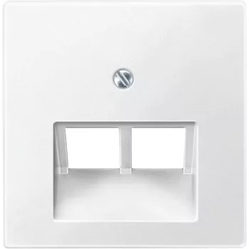 Schneider Electric Merten 298019 Fedlap, 2xRJ45 aljzathoz, döntött, System-M, mattfehér