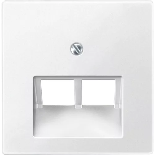 Schneider Electric Merten 298019 Fedlap, 2xRJ45 aljzathoz, döntött, System-M, mattfehér