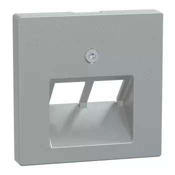 Schneider Electric Merten 298060 Fedlap, 2xRJ45 aljzathoz, döntött, System-M, alumínium