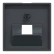 Schneider Electric Merten 298314 fedlap, döntött kivitelű 1xRJ45 aljzathoz, feliratozható  antracit - System-M (M-Plan / M-Pure / M-Smart)