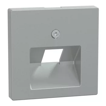 Schneider Electric Merten 298360 Fedlap, 1xRJ45 aljzathoz, döntött, System-M, alumínium