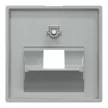 Schneider Electric Merten 298360 fedlap, döntött kivitelű 1xRJ45 aljzathoz, feliratozható  alumínium - System-M (M-Plan / M-Pure / M-Smart)