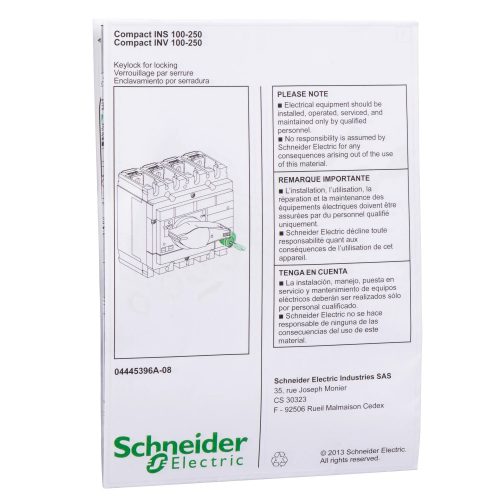 Schneider 31087 Reteszelés 1-3 lakattal ki helyzet INS