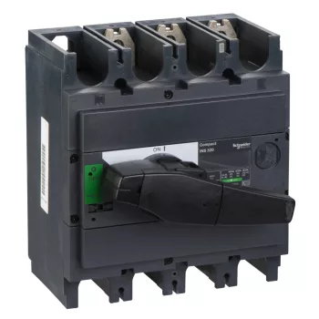   Schneider Electric, 31108, szakaszolókapcsoló 3P 320A 690V AC 50/60 Hz, fekete rotációs hajtással, Interpact INS320 (Schneider 31108)