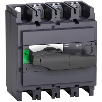   Schneider Electric, 31112, szakaszolókapcsoló 3P 500A 690V AC 50/60 Hz, fekete rotációs hajtással, Interpact INS500 (Schneider 31112)