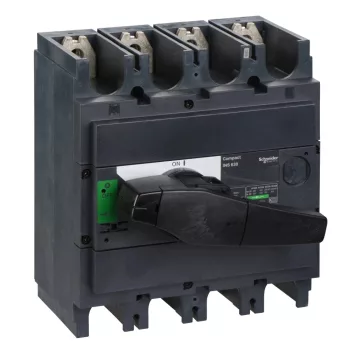   Schneider Electric, 31115, szakaszolókapcsoló 4P 630A 690V AC 50/60 Hz, fekete rotációs hajtással, Interpact INS630 (Schneider 31115)
