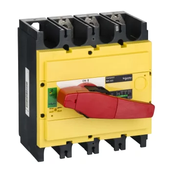   Schneider Electric, 31128, szakaszolókapcsoló 3P 320A 690V AC 50/60 Hz, piros rotációs hajtással, Interpact INS320 (Schneider 31128)
