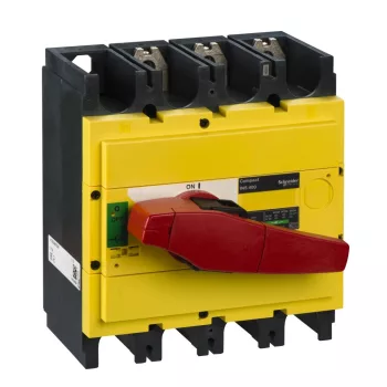   Schneider Electric, 31130, szakaszolókapcsoló 3P 400A 690V AC 50/60 Hz, piros rotációs hajtással, Interpact INS400 (Schneider 31130)
