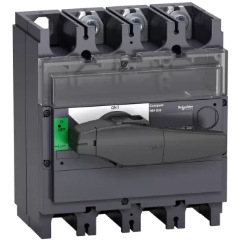   Schneider Electric, 31168, szakaszolókapcsoló 3P 320A 690V AC 50/60 Hz, fekete rotációs hajtással, látható megszakítással, Interpact INV320 (Schneider 31168)