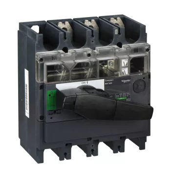   Schneider Electric, 31174, szakaszolókapcsoló 3P 630A 690V AC 50/60 Hz, fekete rotációs hajtással, látható megszakítással, Interpact INV630 (Schneider 31174)