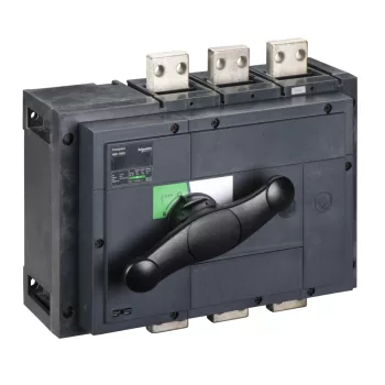   Schneider Electric, 31332, szakaszolókapcsoló 3P 1000A 690V AC 50/60 Hz, fekete rotációs hajtással, Interpact INS1000 (Schneider 31332)