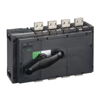   Schneider Electric, 31333, szakaszolókapcsoló 4P 1000A 690V AC 50/60 Hz, fekete rotációs hajtással, Interpact INS1000 (Schneider 31333)