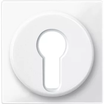   Schneider Electric Merten 319519 fedlap DIN kulcsos kapcsolókhoz  polárfehér - System-M (M-Plan / M-Pure / M-Smart)
