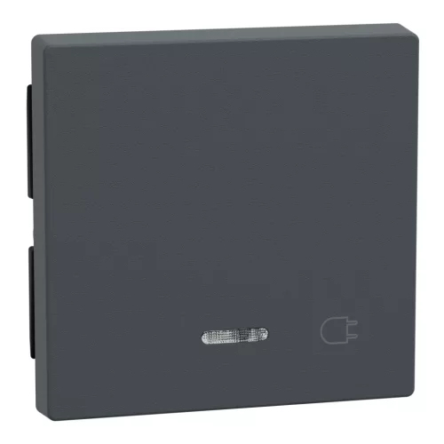 Schneider Electric Merten 431714 billentyű dugalj-jellel, jelzőfényes funkciókhoz antracit - System-M (M-Plan / M-Pure / M-Smart)