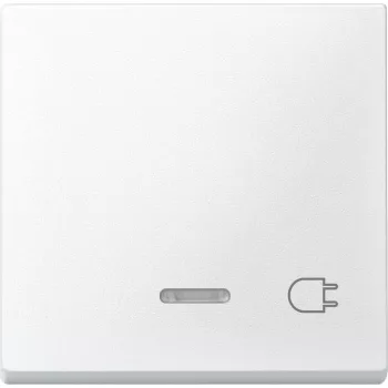   Schneider Electric Merten 431719 billentyű dugalj-jellel, jelzőfényes funkciókhoz mattfehér - System-M (M-Plan / M-Pure / M-Smart)