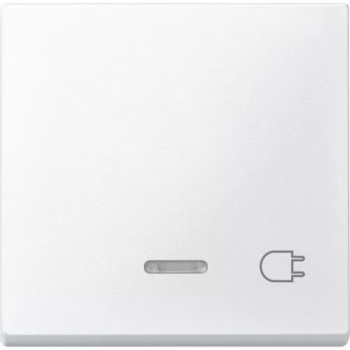 Schneider Electric Merten 431719 billentyű dugalj-jellel, jelzőfényes funkciókhoz mattfehér - System-M (M-Plan / M-Pure / M-Smart)