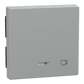   Schneider Electric Merten 431760 billentyű dugalj-jellel, jelzőfényes funkciókhoz alumínium - System-M (M-Plan / M-Pure / M-Smart)