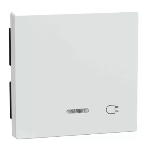 Schneider Electric Merten 435225 billentyű dugalj-jellel, jelzőfényes funkciókhoz aktívfehér - System-M (M-Plan / M-Pure / M-Smart)