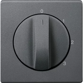   Schneider Electric Merten 437314 fedlap 3 állású forgatógombos kapcsolóhoz  antracit - System-M (M-Plan / M-Pure / M-Smart)