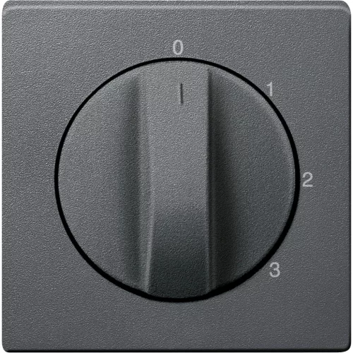 Schneider Electric Merten 437314 Fedlap, 3 állású forgatógombos kapcsolóhoz, System-M, antracit
