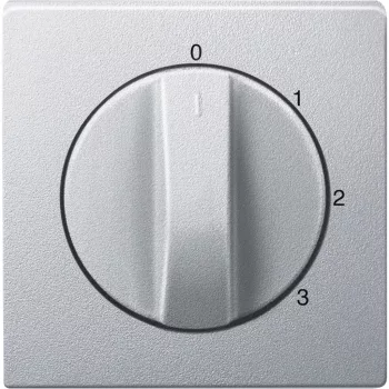   Schneider Electric Merten 437360 fedlap 3 állású forgatógombos kapcsolóhoz  alumínium - System-M (M-Plan / M-Pure / M-Smart)