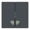 Schneider Electric Merten 437514 dupla billentyű átlátszó fényjelző ablakokkal antracit - System-M (M-Plan / M-Pure / M-Smart)