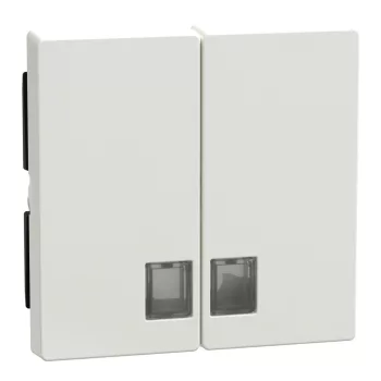   Schneider Electric Merten 438519 dupla billentyű átlátszó fényjelző ablakokkal polárfehér - System-M (M-Plan / M-Pure / M-Smart)
