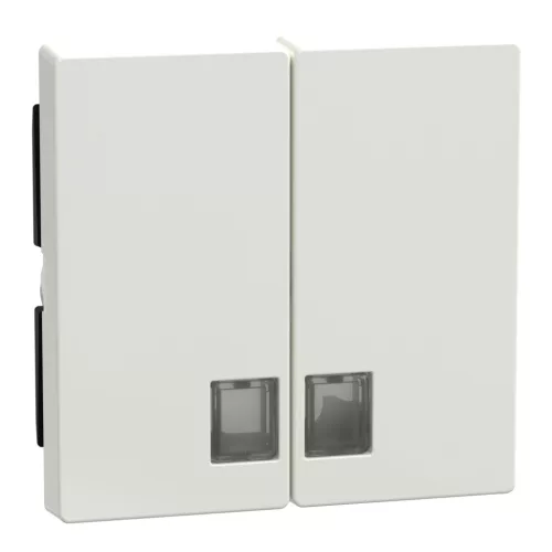 Schneider Electric Merten 438519 dupla billentyű átlátszó fényjelző ablakokkal polárfehér - System-M (M-Plan / M-Pure / M-Smart)