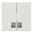 Schneider Electric Merten 438519 dupla billentyű átlátszó fényjelző ablakokkal polárfehér - System-M (M-Plan / M-Pure / M-Smart)