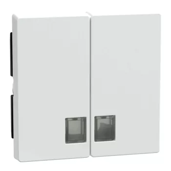 Schneider Electric Merten 438525 Dupla billentyű, átlátszó fényjelző ablakokkal, System-M, aktívfehér