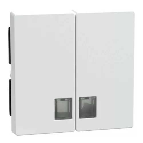 Schneider Electric Merten 438525 dupla billentyű átlátszó fényjelző ablakokkal aktívfehér - System-M (M-Plan / M-Pure / M-Smart)