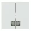 Schneider Electric Merten 438525 dupla billentyű átlátszó fényjelző ablakokkal aktívfehér - System-M (M-Plan / M-Pure / M-Smart)