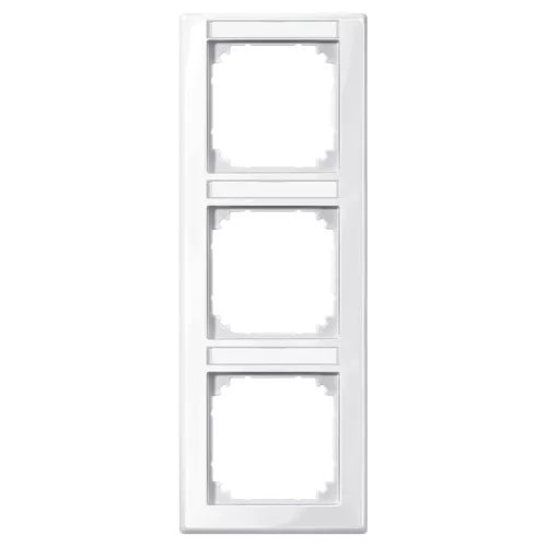 Schneider Electric Merten M-Smart 470319 feliratozható hármas keret polárfehér, függőleges elhelyezéssel - System-M