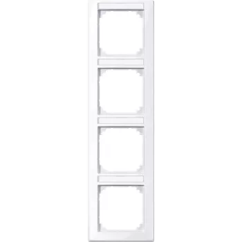 Schneider Electric Merten 470425 M-Smart feliratozható négyes keret, függőleges, aktívfehér