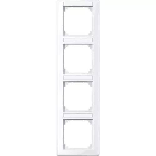 Schneider Electric Merten M-Smart 470425 feliratozható négyes keret aktívfehér, függőleges elhelyezéssel - System-M