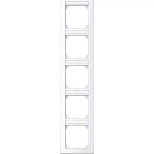 Schneider Electric Merten M-Smart 470525 feliratozható ötös keret aktívfehér, függőleges elhelyezéssel - System-M