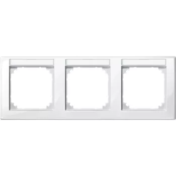 Schneider Electric Merten 471319 M-Smart feliratozható hármas keret, vízszintes, polárfehér