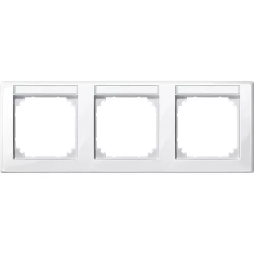 Schneider Electric Merten 471319 M-Smart feliratozható hármas keret, vízszintes, polárfehér