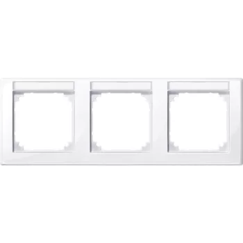   Schneider Electric Merten M-Smart 471325 feliratozható hármas keret aktívfehér, vízszintes elhelyezéssel - System-M