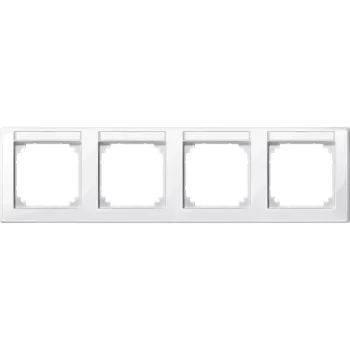 Schneider Electric Merten 471419 M-Smart feliratozható négyes keret, vízszintes, polárfehér
