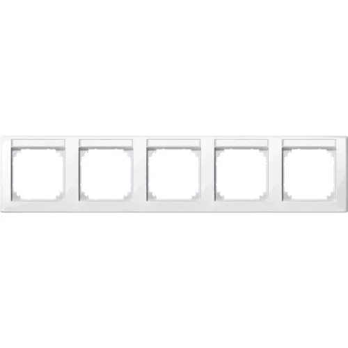 Schneider Electric Merten 471519 M-Smart feliratozható ötös keret, vízszintes, polárfehér