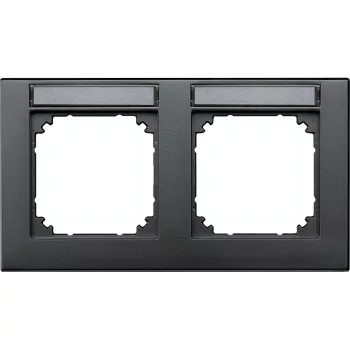   Schneider Electric Merten M-Plan 472214 feliratozható kettes keret antracit, vízszintes elhelyezéssel - System-M