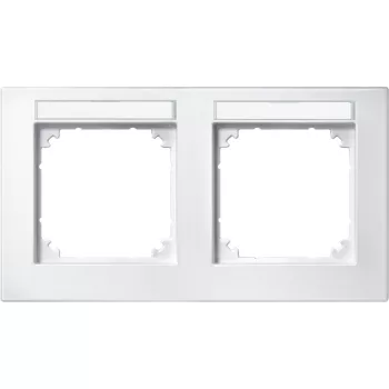 Schneider Electric Merten 472219 M-Plan feliratozható kettes keret, vízszintes, mattfehér