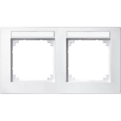 Schneider Electric Merten 472219 M-Plan feliratozható kettes keret, vízszintes, mattfehér